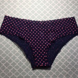 GAP Pink Floral Dot Navy Lace Cheeky XL NWT
